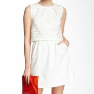 NWT Trina Turk Jolina White Pocket Dress